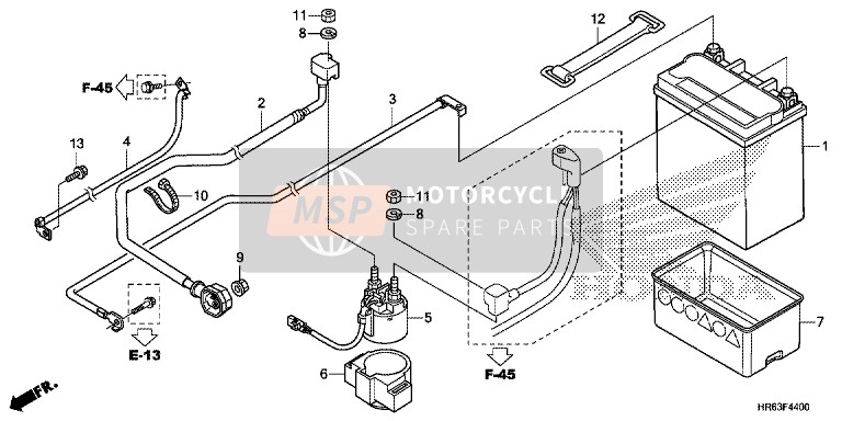 Honda TRX500FA5 2016 Batteria per un 2016 Honda TRX500FA5