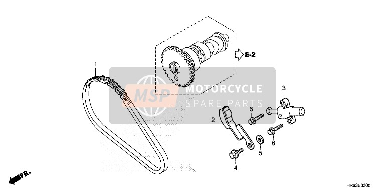 Honda TRX500FA7 2016 Cadena de leva/ Tensor para un 2016 Honda TRX500FA7