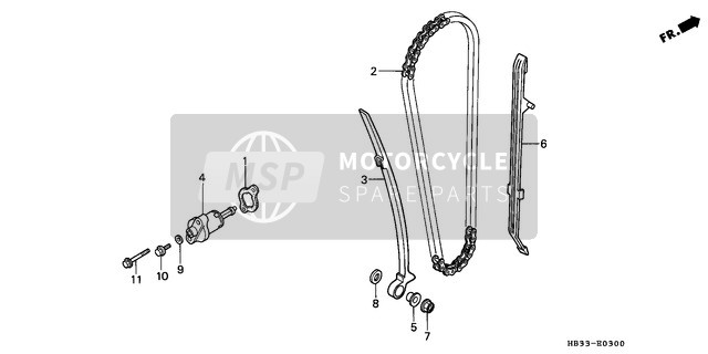 Honda TRX200SX 1986 Cam Chain/Tensioner for a 1986 Honda TRX200SX