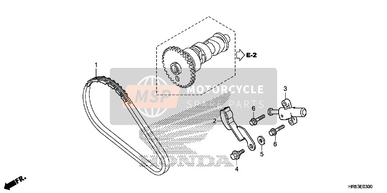 Honda TRX500FM5 2016 Nokkenasketting/Spanner voor een 2016 Honda TRX500FM5