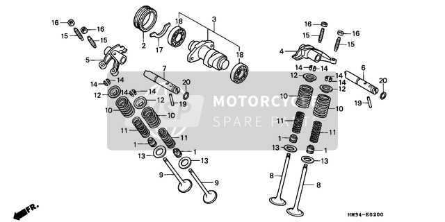 Honda TRX300EX 1999 Camshaft for a 1999 Honda TRX300EX