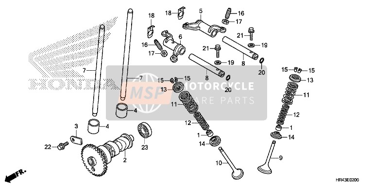 Honda TRX500FE2 2014 Árbol de levas/ Válvula para un 2014 Honda TRX500FE2