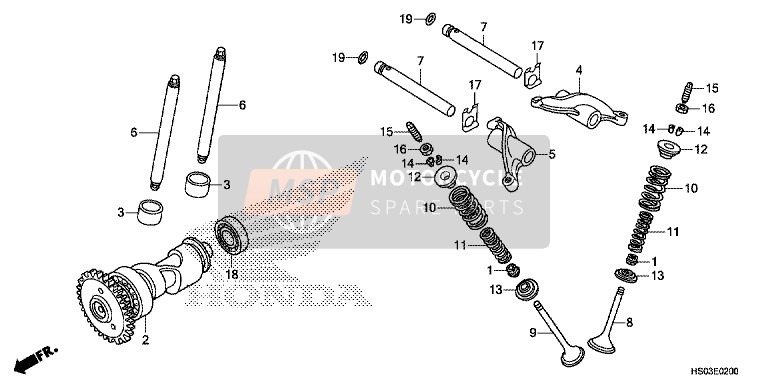 Honda TRX250TM 2016 Nockenwelle/Ventil für ein 2016 Honda TRX250TM