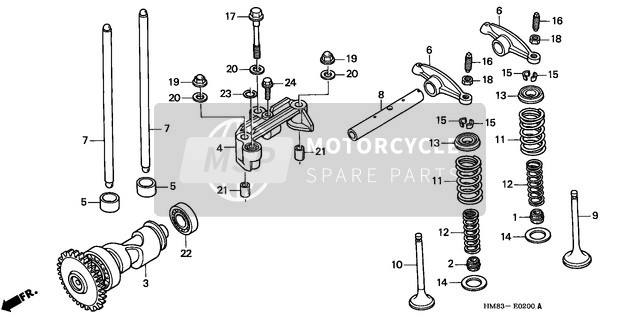 Honda TRX250 1998 Nockenwelle/Ventil für ein 1998 Honda TRX250