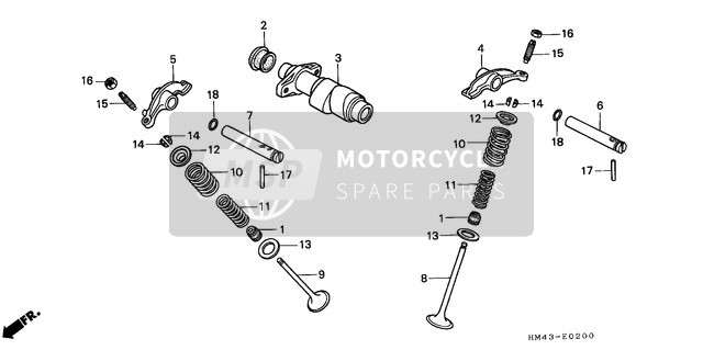 Honda TRX300FW 1996 Arbre à cames/Soupape pour un 1996 Honda TRX300FW