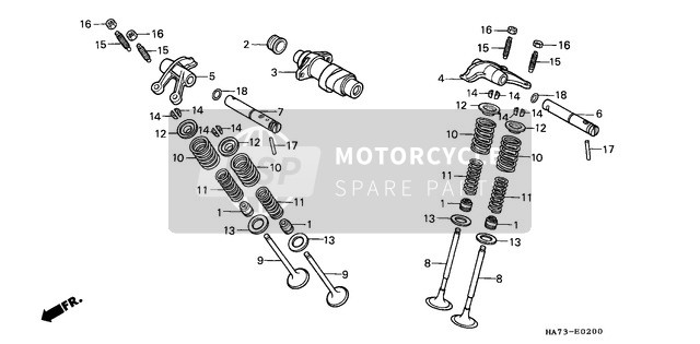 Honda TRX350D 1988 Árbol de levas/Válvula para un 1988 Honda TRX350D