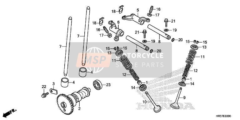 Honda TRX420TM1 2016 Albero a camme/Valvola per un 2016 Honda TRX420TM1