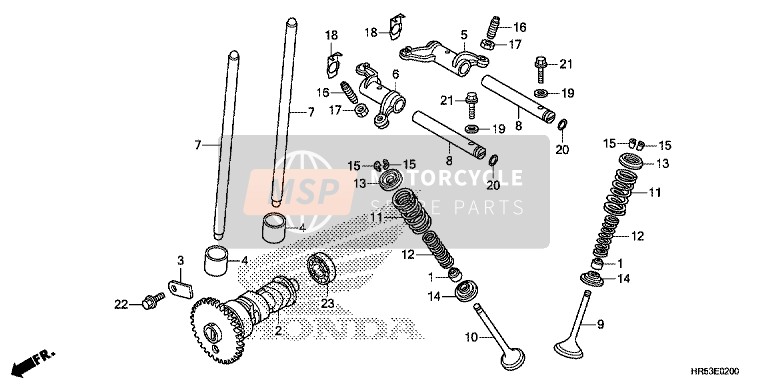 Honda TRX500FM5 2015 Albero a camme/Valvola per un 2015 Honda TRX500FM5