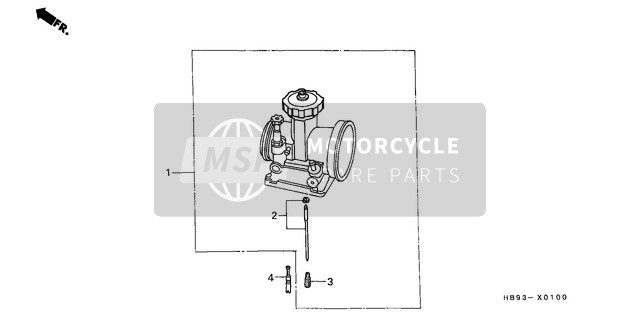 Honda TRX250R 1989 Vergaser Optionale Teile Set für ein 1989 Honda TRX250R