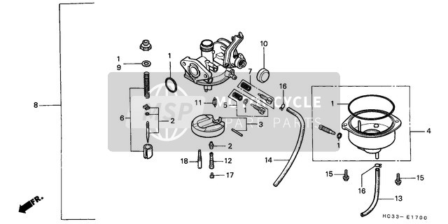 16012HC3004, Needle Set, Jet, Honda, 1