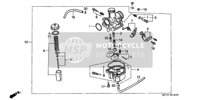 Honda TRX200 1990 Carburateur pour un 1990 Honda TRX200