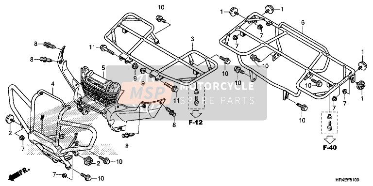 Honda TRX500FE1 2016 Transporteur pour un 2016 Honda TRX500FE1