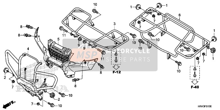 Honda TRX500FM2 2014 Transporteur pour un 2014 Honda TRX500FM2