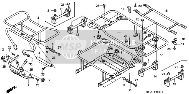 Honda TRX200D 1992 Carrier for a 1992 Honda TRX200D