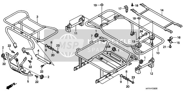 Honda TRX200D 1997 Carrier for a 1997 Honda TRX200D