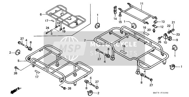 Honda TRX350 1987 Carrier for a 1987 Honda TRX350