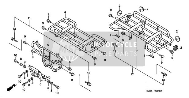 Honda TRX400FW 1999 Carrier for a 1999 Honda TRX400FW