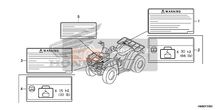 87512HM8850, Label, Rr. Carrier, Honda, 0