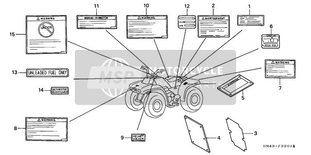 87543HC5620, Label, Braking Information (4WD) (French), Honda, 0