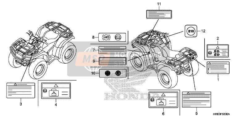 87576HL3E00, Etiqueta,  Combustible, Honda, 1