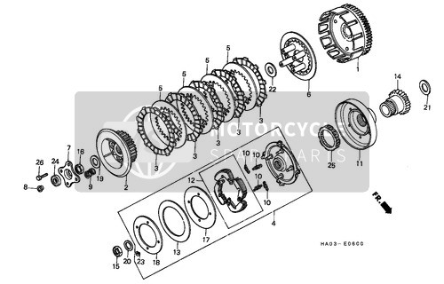 Honda ATC250ES 1987 Clutch for a 1987 Honda ATC250ES