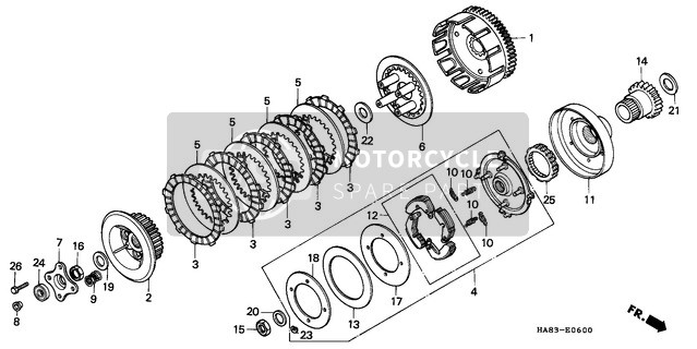 Honda TRX250 1987 Clutch for a 1987 Honda TRX250