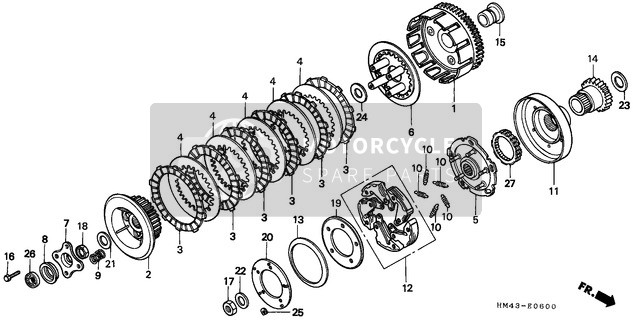 90235HA0680, Gegenmutter, 20mm, Honda, 2