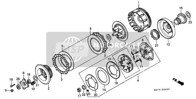 Honda TRX350 1986 Clutch for a 1986 Honda TRX350