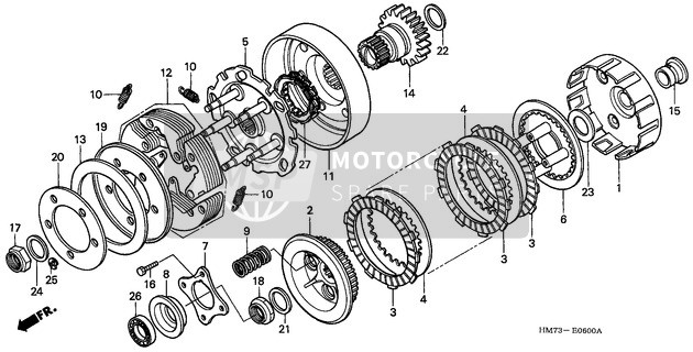 Honda TRX400FW 1996 Embrague para un 1996 Honda TRX400FW