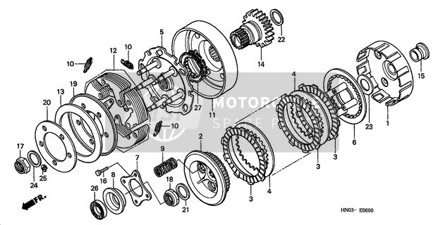 Honda TRX450S 1999 Embrague para un 1999 Honda TRX450S