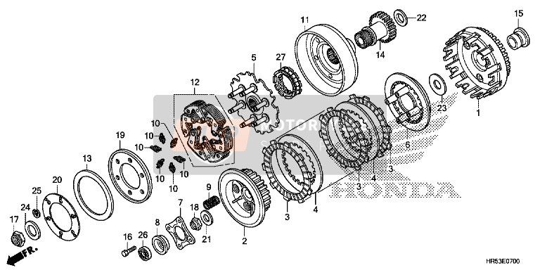 Honda TRX500FM6 2015 Clutch for a 2015 Honda TRX500FM6