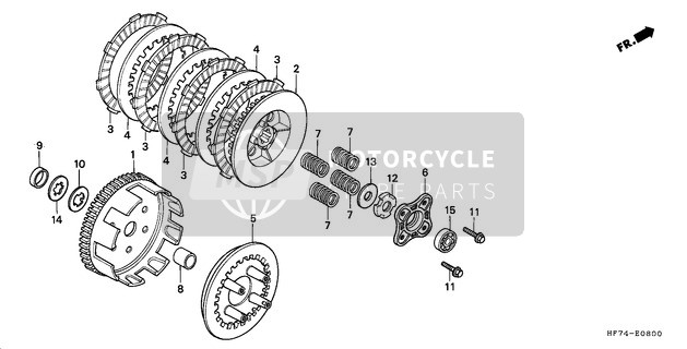 Honda TRX90 1994 Frizione per un 1994 Honda TRX90