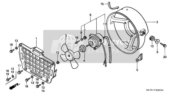 Honda TRX350D 1989 Ventilateur pour un 1989 Honda TRX350D