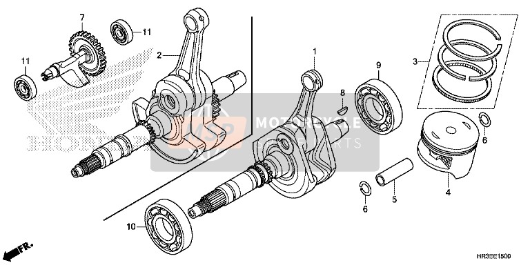 Honda TRX420FA2 2015 Albero motore/ Pistone per un 2015 Honda TRX420FA2