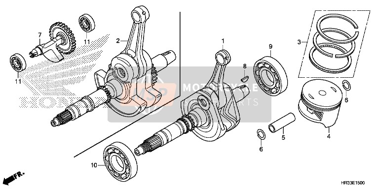 Honda TRX420FA2 2014 Albero motore/Pistone per un 2014 Honda TRX420FA2