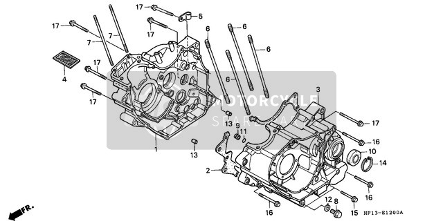 Honda TRX200D 1992 Carter pour un 1992 Honda TRX200D