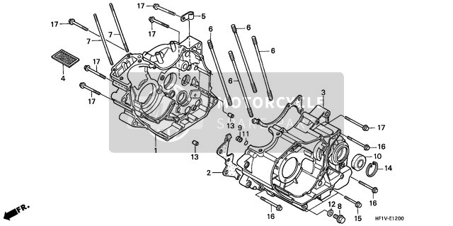 Honda TRX200D 1997 Crankcase for a 1997 Honda TRX200D