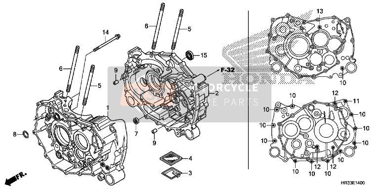 Honda TRX420FA2 2014 Crankcase (TRX420FA1/FA2) for a 2014 Honda TRX420FA2