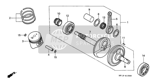 Honda TRX200D 1992 Cigüeñal/Pistón para un 1992 Honda TRX200D