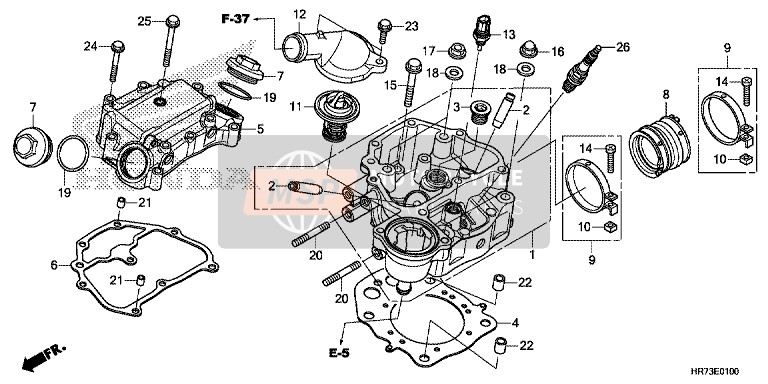 Honda TRX420FA6 2015 Culasse pour un 2015 Honda TRX420FA6