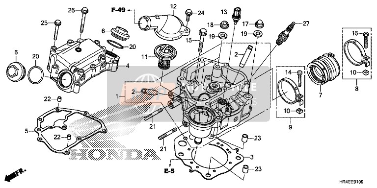 Honda TRX500FE1 2016 Culasse pour un 2016 Honda TRX500FE1