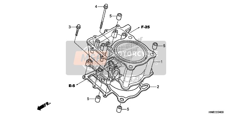 Honda TRX680FA 2016 Cylinder for a 2016 Honda TRX680FA