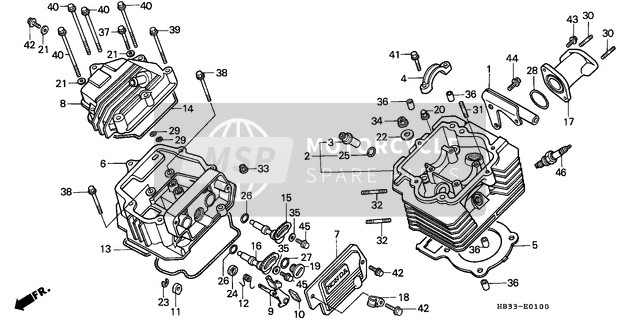 Honda TRX200SX 1986 Cylinder Head/ Cylinder Head Cover for a 1986 Honda TRX200SX