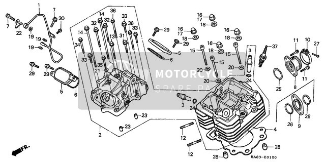 Honda TRX250 1987 Cylinder Head for a 1987 Honda TRX250