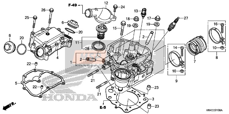 Honda TRX500FE2 2017 Culasse pour un 2017 Honda TRX500FE2