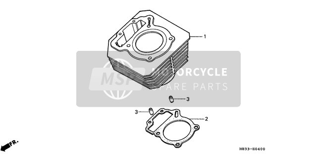 Honda TRX200SX 1987 Cilindro 1 per un 1987 Honda TRX200SX