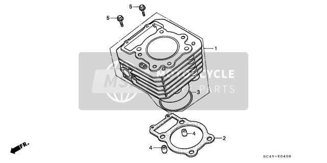 Honda TRX300FW 1992 Cylindre pour un 1992 Honda TRX300FW