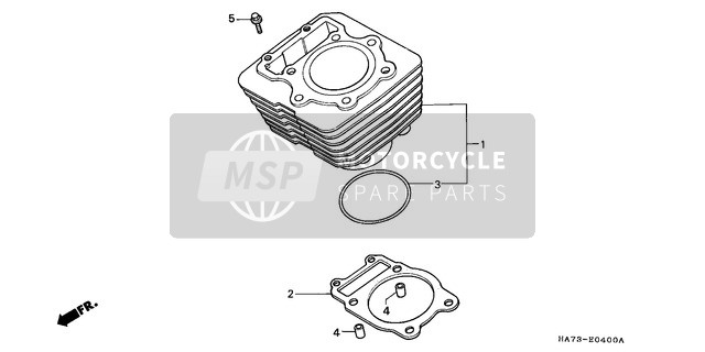 Honda TRX350 1990 Cylindre pour un 1990 Honda TRX350