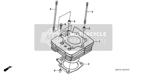 Honda TRX400FW 1996 Cylindre pour un 1996 Honda TRX400FW