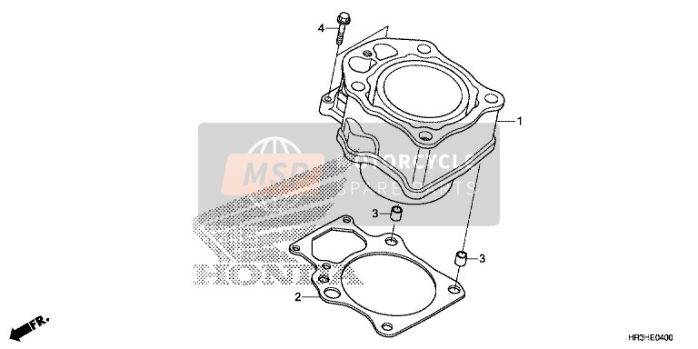 Honda TRX420FA1 2017 Cylinder for a 2017 Honda TRX420FA1